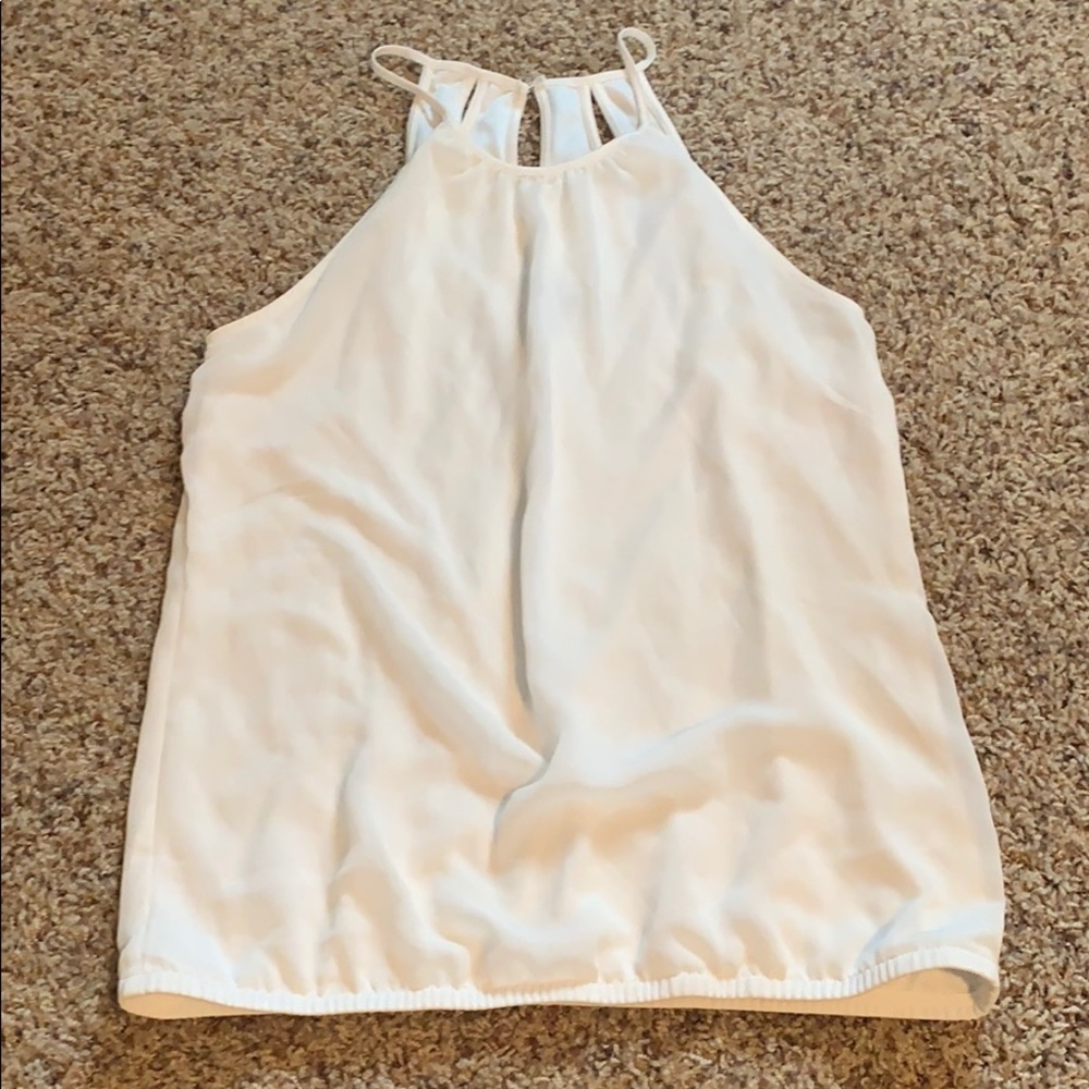 Express cream colored halter top.